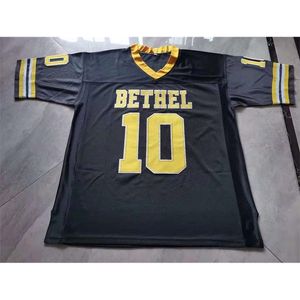 Sjzl Rare Football Jersey Män Ungdom Kvinnor Vintage Black Allen Iverson Bethel High School Jerseys Storlek S-5XL Anpassat något namn eller nummer