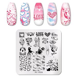 Wholesale image plates for nail art for sale - Group buy QualityPICT You Valentines Day Nail Stamping Plates Stencil Flower Geometry idea nail Art Image Plate Stainless Steel Stencil Tool