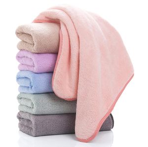 Thickened absorbent Coral Velvet Cut Edge Towels Plain Wash Soft Face Towel For Home Polyester