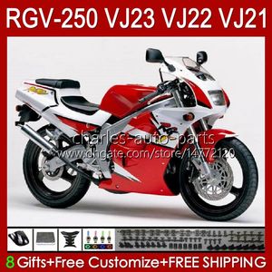 Carrozzeria OEM per SUZUKI RGVT RGV 250 CC fabbrica rossa RGV250 SAPC VJ23 Carenatura RGV-250CC Corpo 107HC.95 RGVT-250 VJ 23 RGV-250 Pannello 97 98 RVG250 250CC 1997 1998 Kit carenatura