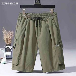 RUPPSHCH Summer Men Sports Cargo Shorts Casual Thin Stretch High Quality Multi Pocket Pants M-4XL 210716