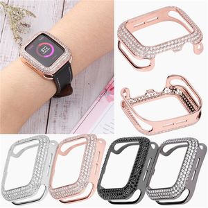 Luxus Bling Full Diamond Slim Case für Apple Watch Serie 7 6 5 4 3 SE Messing Hardcover 41mm 44mm 45mm