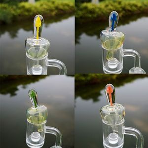 Cabo de vidro Heady Carb Height 55mm tigela de vidro Bubbler Óleo de espessura de Óleo Dab Tubulações de água Tubos de água Arquivo de água Bongs Acessórios XL-SA03