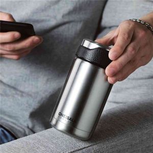 Boccette sottovuoto Bottiglie thermos per caffè Infusore per tè Tazza da caffè Acciaio inossidabile 304 Bottiglia per isolamento termico per auto 380ml 680ml 210913