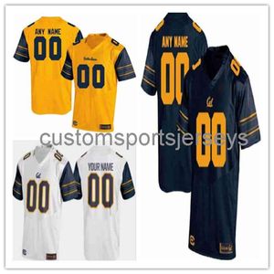 Costume Costume Califórnia Golden Jersey Qualquer número e nome Todas as cores Mens Mulheres Juventude NCAA Football Jersey XS-6XL