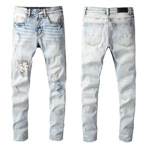 Großhandel Slp Destroyed Herren Slim Denim Straight Biker Skinny Jeans Lässige lange Herren zerrissene Hosen Größe 28-40