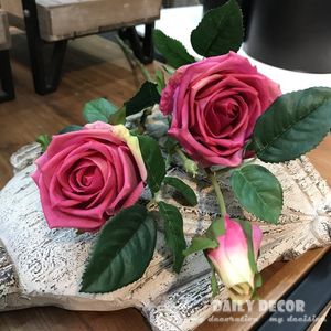 Dekorativa blommor kransar st mycket Partihandel Real Touch High Simulation Heads Artificial Latex Rose Wedding Roses Bunch Fake Fake