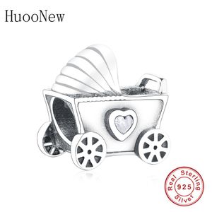 FIT Orijinal Pandora Charms Bilezik Pulsera 925 Ayar Gümüş Erkek Bebek Kız Sepeti Arabası Troll Boncuk Yapımı Craft Berloque Q0531