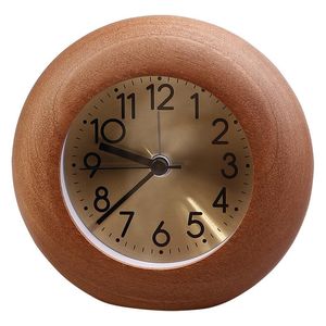Other Clocks & Accessories Small Round Egg Alarm Clock Retro Wooden Luminous Creative Silent Desk Bedside Snooze