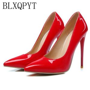 BLXQPYT Big Size 34-47 Apricot New Fashion Sexy Pointed Toe Women Pumps super High Heels Ladies Wedding Party Shoes 8-10