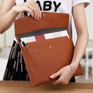 Solid Color File Pocket Durable Notebooks Document Folders Bag Portable Filing Archival Storage Bags School Office Articles KKB7449