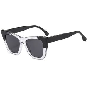 Мода Женщин Солнцезащитные очки Большой Пластиковый Сплошной Рамка Простая продолговатая Кошка Стиль Eyeglasses С Квадратные Линзы Унисекс Очки 5 Цвета Оптом