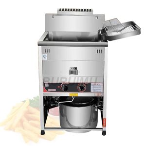 Stainless Steel Fryer Single Machine Cylinder Commercial Gas Multi-Function Frying Maker French Fries Fried Chicken Manufacturer