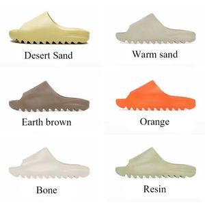 2022スライド骨樹脂砂漠の砂デザイナースリッパサマーファッションアースブラウンフラットスライドメンズ女性ビーチ因果サンダルサイ​​ズEUR36-45