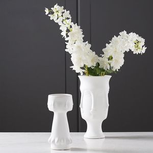 Wazony Nordic Style Creative Vase Nowoczesny Design Art Estetyczna Room Decor Living Decoration Vaso Decorativo Home BC50vs