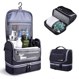 Hanging Travel Toiletry Bag with Hook and Handle Waterproof Cosmetic Dop Kit Men Women Make Up Case Organizer