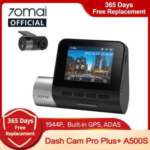 Dash 1944P Скорость и GPS Автомобильный автомобильный DVR Night Vision WiFi Передняя задняя камера 70Mai Pro Plus A500S