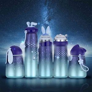Stainless Steel Thermos Cup Vacuum Lightning Rabbit Cartoon Portable Travel Water Bottle Thermos Mug Gift Multi-Style Trendy 210913