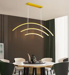 Minimalista Moderno LED dourado lâmpada lâmpada para sala de estar quarto quarto nórdico decoração home 3 cabeças fixturas pendentes