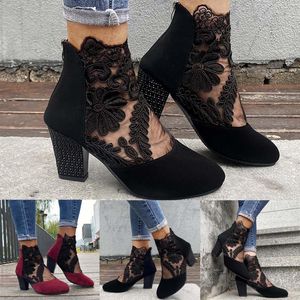 Sandals For Women Ethnic Style Net Yarn Breathable Flowers Zipper Casual High Heel Ladies Fashion Summer Shoes