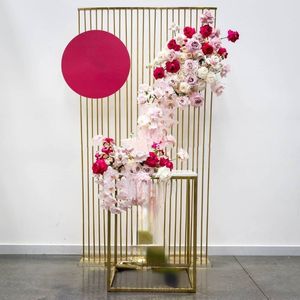Fashion Luxury Grand-Event Wedding Decoration Backdrops Props Iron Frame Door Partition Screen Flower Holder Arch Stage Party Birthday Plinth Table Cake Stand