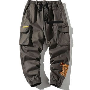 Streetwear fickor 2020 Mäns jogger byxor hip hop sweatpants joggare byxor taktiska mens byxor last harem byxor män 4xl y0927