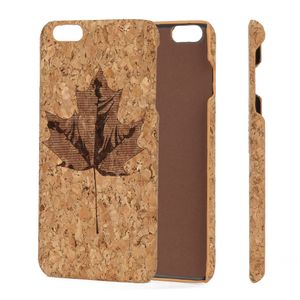 Przyjazny dla środowiska Cork Cork Case Shockproupproof Dostosowany wzór Laser Grawerowanie Logo dla iPhone 6 7 8 PLUS 11 PRO X XR XS MAX Back Cover Shell