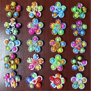 Diametro 7,7 cm Colorato sensoriale Fidget Push Bubble Board Toys Simple Dimple Fidgets Finger Play Game Anti Stress Spinner