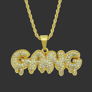 Diamant Bolzen Anhänger großhandel-Amulettausschnitt Anhänger Diamant Nieten englischer Brief Hip Hop Anhänger Hiphop Mode Marke Herren Halskette