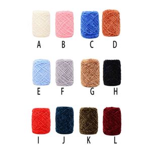 1 pc 100g fios de veludo ouro movendo cachecol malha lã fio espessura quente chapéu domiciliar crochet para tejer crochet kniting lã fio y211129