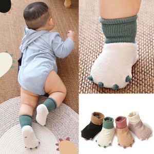 Cartoon Klaue Nette Baby Socken Herbst Und Winter Neugeborenen Schöne Casual Warme Kinder Fuß Walker Socke 20220305 H1