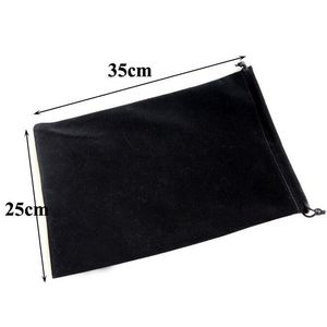 Varejo grande tamanho 25x35 cm Drawable cordão de veludo para tablet pc presente de natal de embalagem de casamento sacos de livro