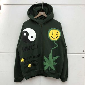 Cardigan CPFM Bluza Mężczyźni Kobiety Kactus Plant Pchle Market Hoodie