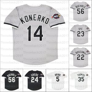 Retro Baseball 2005 Heimtrikot 5 Juan Uribe 14 Paul Konerko 24 Joe Crede 35 Frank Thomas 56 Mark Buehrle