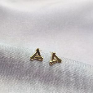 Charms Stud Minimalismo Orecchino ad ago in argento 925 coreano Colore oro Gioielli vintage insoliti per accessori per il corpo femminile