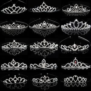 Children Tiaras and Crowns Headband Kids Girls Bridal Crystal Crown Wedding Party Accessiories Hair Jewelry Ornaments Headpiece