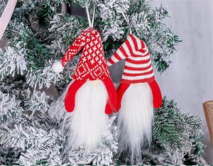 No Face Nordic Weihnachtsbaum Dekoration Anhänger Weihnachtsbäume Hängezubehör mit Kleiderbügeln Gesichtslose Puppe DD691