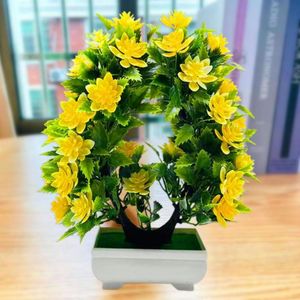 Dekoracyjne kwiaty Wieńce Faux Doniczkowy Roślina Ekologiczna Sztuczna Kwiat Bonsai Bez podlewania roślin symulacyjnych