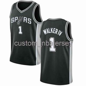 Mens Women Youth Lonnie Walker IV #1 Swingman Jersey stitched custom name any number Basketball Jerseys