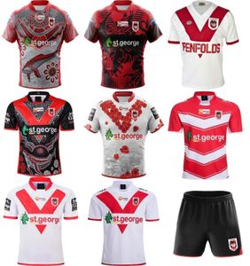 St George Illawarra Dragons Rugby Ridigenous Home Away Retro Shirt