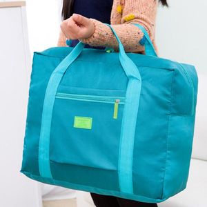 Duffel Bags Coreano Impermeável Nylon Jacquard Saco Viagem Tote Armazenamento Portátil Mulheres