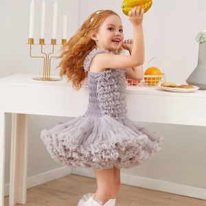 Top Quality Cute Pink Tutu Dress Children's Princess Dress Girls Net Gauze Ball Gown Dress Baby Clothing Birthday Gift Factory 1773 B3