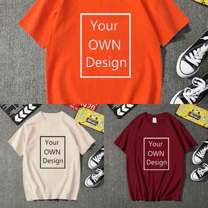 Camisetas Sua própria marca de design / imagem personalizada camiseta para homens e mulheres T-shirt de DIY Tops de grandes dimensões Tee X0621