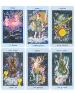 Nova Qualidade de Alta Qualidade Celestials Cartões Oracles Cartão Divinate Divinate Deck Tarot Deck English Board Jogos para Adulto S5kdu