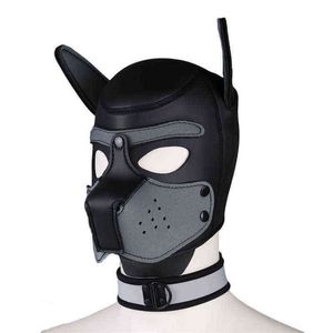 NXY Giocattoli per adulti Cucciolo Gioca BDSM Bondage Maschera per cani Cappuccio Schiavo Cosplay Fetish SM Giochi Giocattoli erotici per coppie Restraint Shop 1130