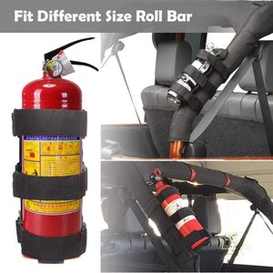 Car Roll Bar Fire Extinguisher Holder Adjustable Mount Stand Strap for Jeep Wrangler TJ YJ JK CJ Universal