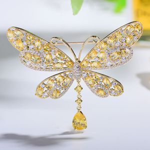 in Europe and Gilded Inlay Zircon Corsage, Deserve to Act Role of the Female Suit Pin Tassel Butterfly Brooches Insects