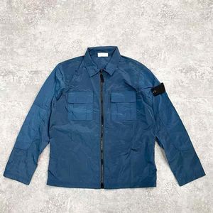 Designer Black Stone Nylon Meatl Badge Chatge Jacket Jackets de camisa de algodão masculino Windbreaker Women Coats Fashion Casa