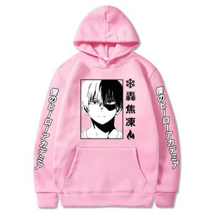 Harajuku My Hero Academia Felpe Uomo Donna Felpa manica lunga Shoto Todoroki Anime Manga Felpe Top Abbigliamento Y0803