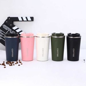 Tazza termica per caffè in acciaio inossidabile Boccetta per vuoto portatile per auto Tazza termica da viaggio Bottiglia d'acqua Thermocup per regali 380 ml / 510 ml 210611